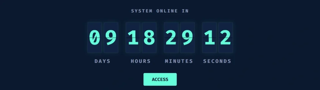 Flip Countdown Timer Widget For Wordpress, Shopify and Other Websites (Style 3)