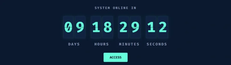 Flip Countdown Timer Widget For Wordpress, Shopify and Other Websites (Style 3)